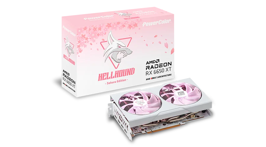 PowerColor Hellhound Sakura AMD Radeon RX 6650 XT 8GB GDDR6